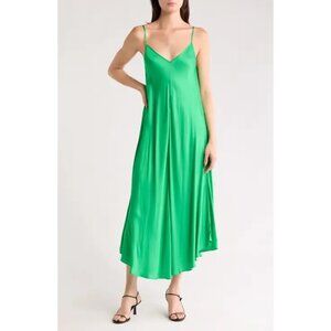 L'AGENCE GREEN LORRAINE TRAPEZE DRESS size XS NWOT